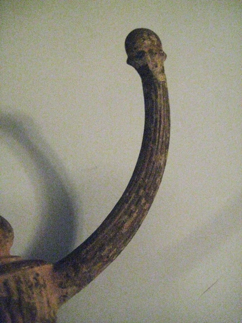 Set of 4 Victorian Cast Iron Double Hall Tree Coat & Hat Hooks 11