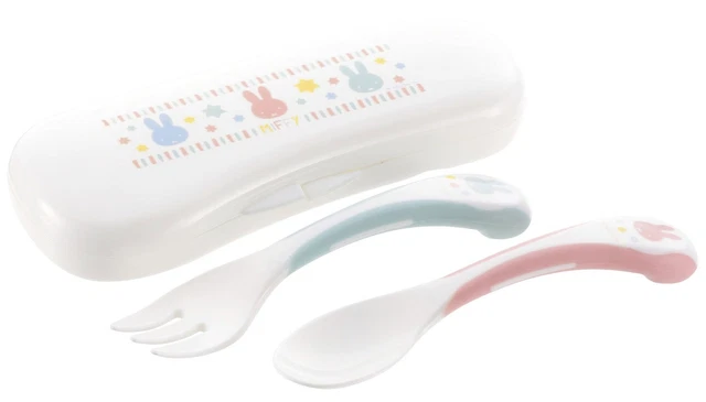 Tenedor de cuchara Richell Miffy Niginigi (con estuche)