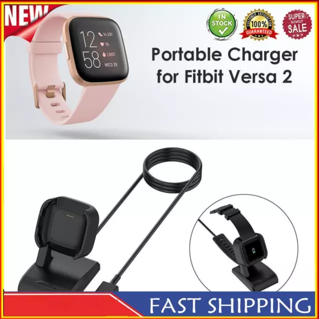 Fast Charger Cable Charging Dock Stand Cradle for Fitbit Versa 2 Smart Watch