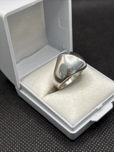 Ancienne Bague Solitaire En Argent Massif Jonc Alliance Anneaux