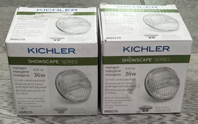 ✅ 2-pack KICHLER Showscape Series PAR 36 Halogen 36W Lamp 0805270 New Old Stock