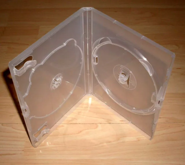 5 DVD Hüllen Case 2fach 2er DVDhülle transparent durchsichtig Doppelhülle 2 DVDs