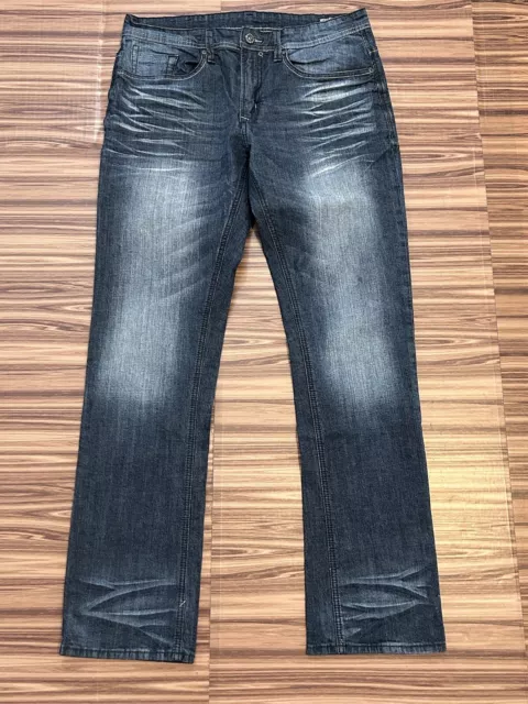 Buffalo David Bitton Evan-X Slim Straight Stretch Blue Jeans sz 32x32