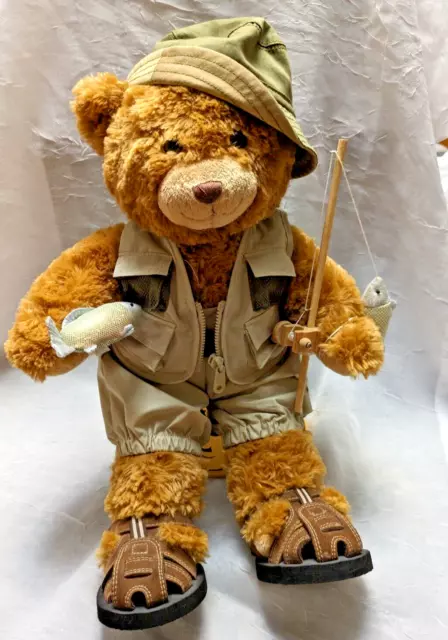 Build A Bear Fishing Outfit Plush Fisherman Bear Stuffed Animal