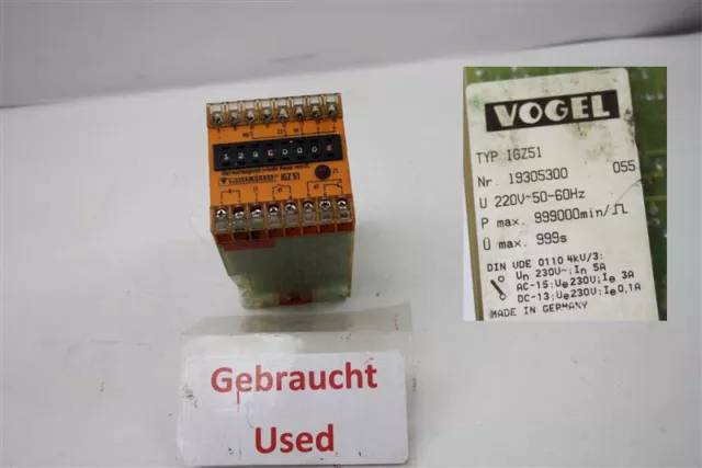 Vogel Control Unit IGZ51 Device S Function Break Igz 19305300