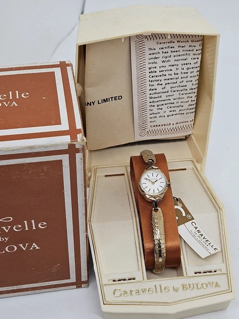 NOS VINTAGE BULOVA Caravelle Or Mécanique Watch W