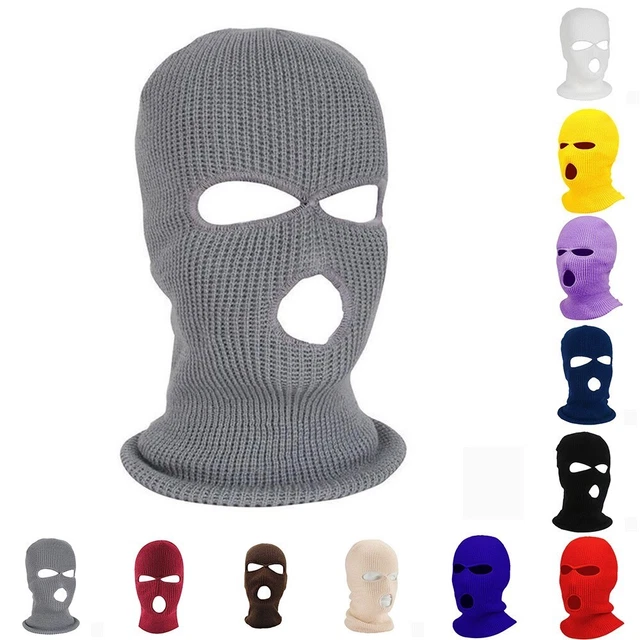 1PCS Men Ski Hat Winter Cap 3 Hole Balaclava Beanie Hat Hood Warm Unisex