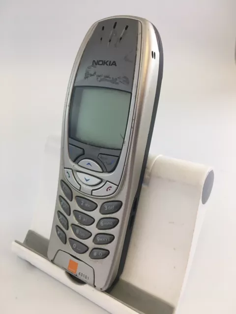 Incomplete Nokia 6310i Silver Orange Network Retro Vintage Mobile Phone Mini-SIM