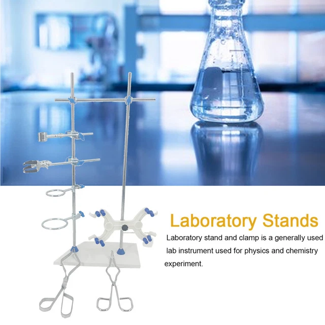 Laboratory Retort Stand Set Burette Stand Condenser Clamp Lab Metalware Set USA