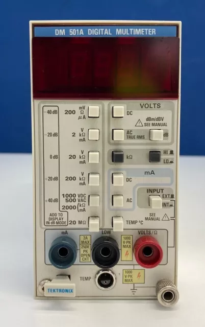 Tektronix DM501A Plug In Unit Digital Multimeter For TM515 Chassis DM 501A