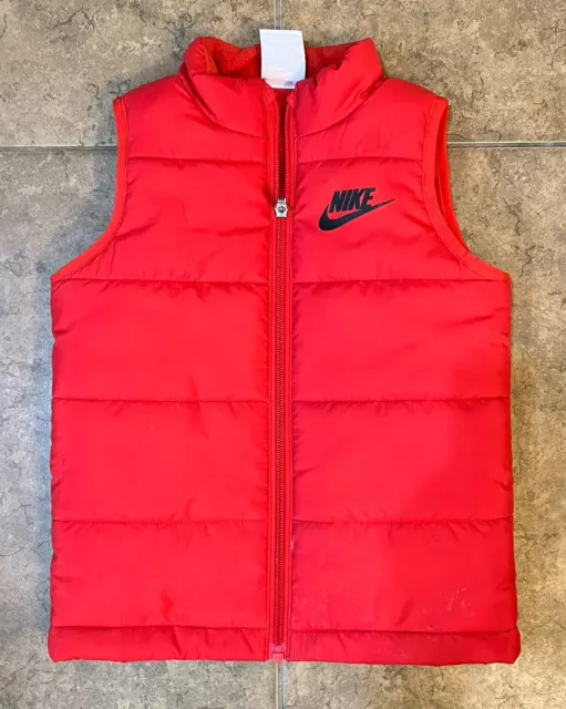 Nike Puffer Vest Reversible Jacket Red Unisex Toddler Size 4