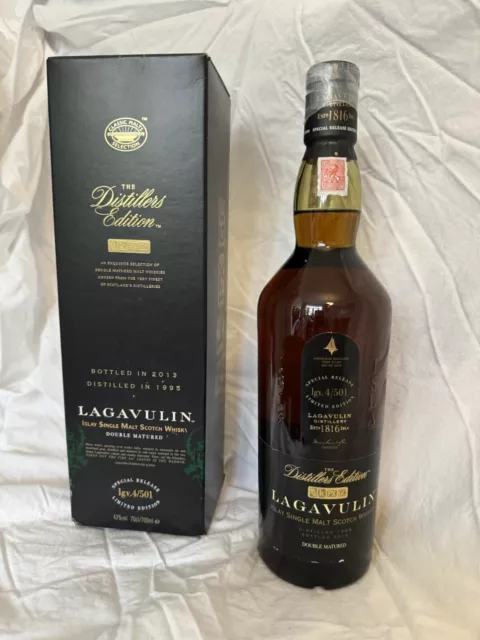 Lagavulin - Distillers Edition 18 Jahre!! - 1995-2013 lgv. 4/501 - 43% - Rarität