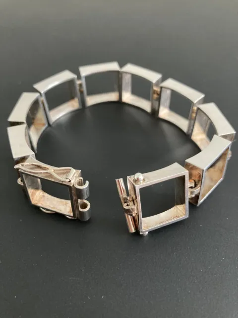 Niels Erik From modernist silver bracelet