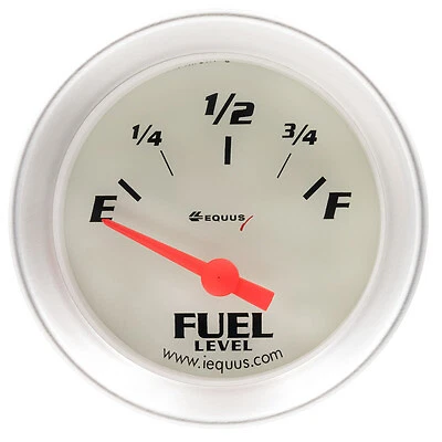 Equus 2.0 Dia Fuel Level Gauge Silver - E8361