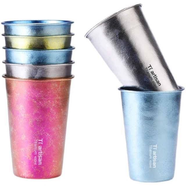 Tragbarer Outdoor Titan Camping Picknick Trinken Kaffee Tee Bier Wein Tasse Becher