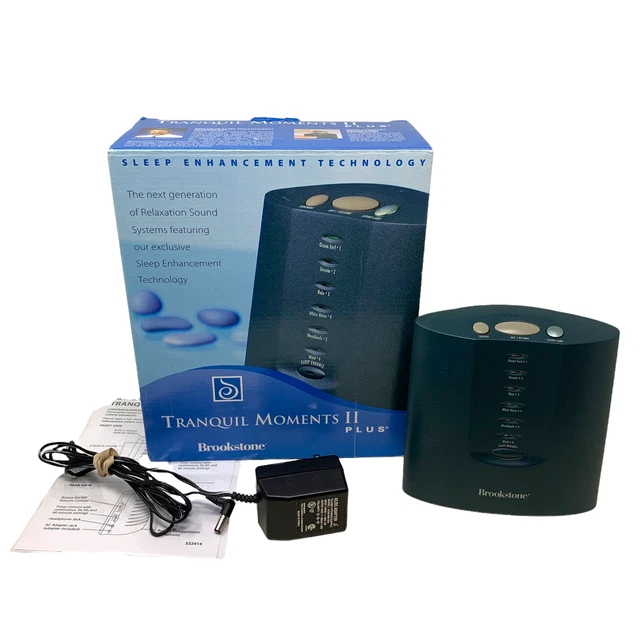 Tecnología de mejora del sueño Brookstone Tranquil Moments II Plus + caja *VIDEO*