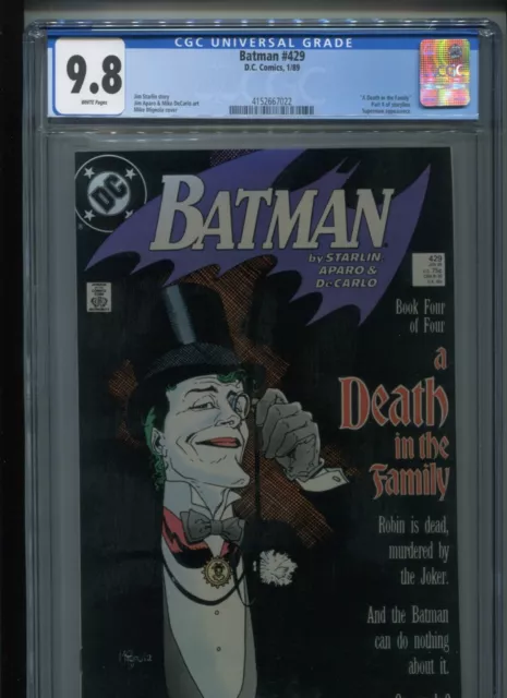 Batman #429 (1988) CGC 9.8 [WHITE] A Death in the Family Part 4