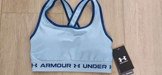 NWT Under Armour Lined Compression Sports Bra  (Women's S) BLUE