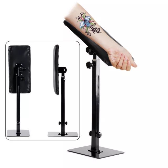 Black Tattoo Arm Leg Rest 68-100cm Angle Adjustable for Wrist Shoulder Tattoo 3