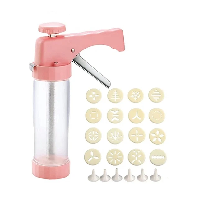 Kit de helado prensa de galletas cortador de galletas molde hágalo usted mismo jeringa de pastelería extrusora boquilla T2F9