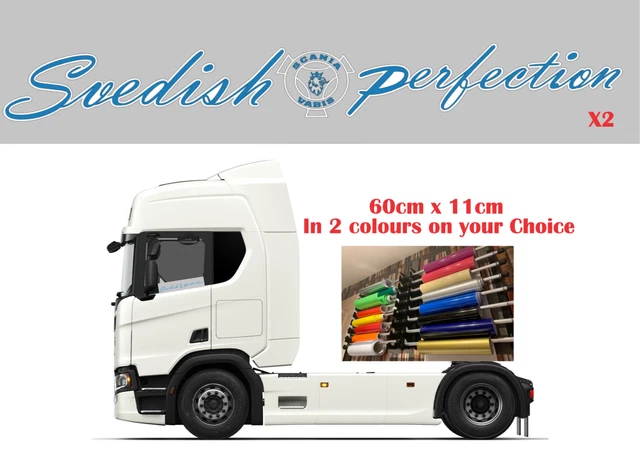 Decalcomania Logo Scania Vabis Per Cabina Camion RC 1/14 - Snap2 RC Truck Graphics (qualsiasi Colore)
