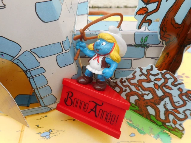 socle jaune Français Schtroumpf SUPERMAN smurf pitufo puffi