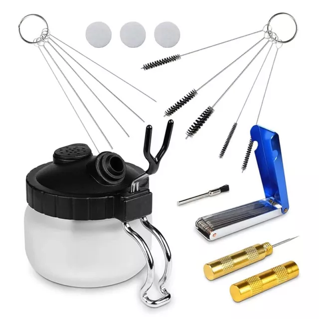 13 Piece Airbrush Cleaning Kit Airbrush Clean Pot with Holder,  Brush Head N6Z3