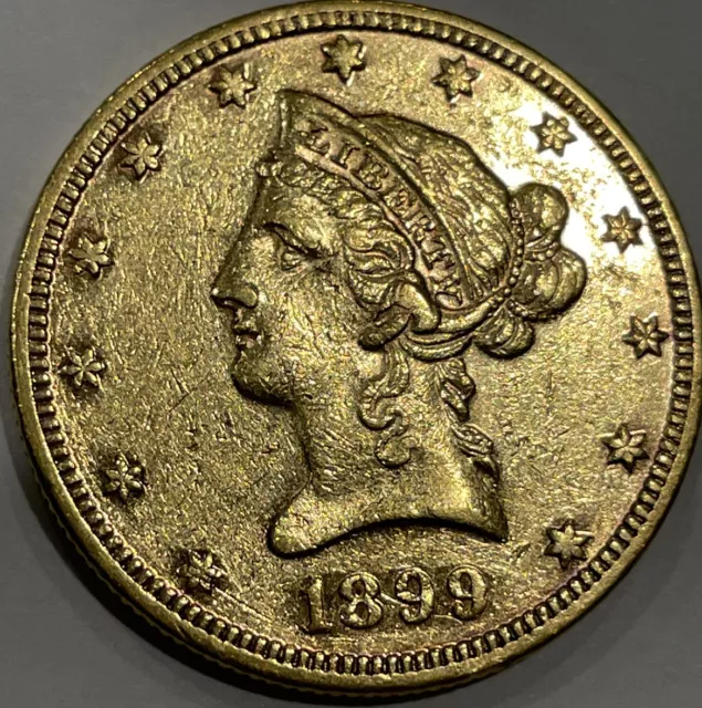 1899 -TEN ($10) DOLLAR EAGLE - 90% GOLD - 1.2  MILLION MINTAGE - 16.718 grams