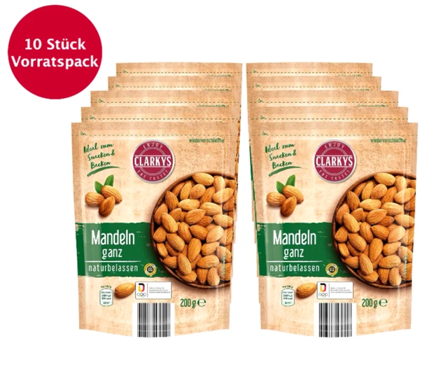 10 x 200 g mandorle Clarkys confezione da 2 kg