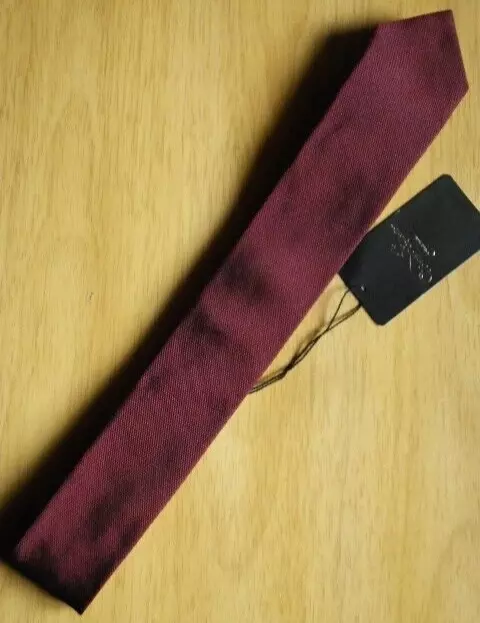 Designer Paul Smith British Collection 6Cm Red Silk Tie Rrp £110 Burgundy Narrow