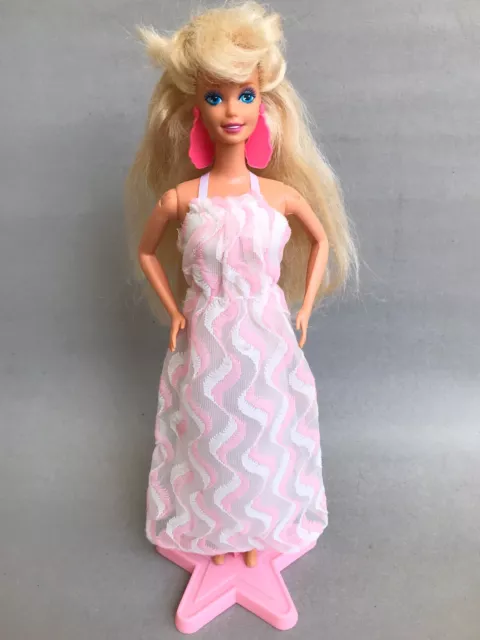 BARBIE Doll Genuine Clothing Pink, White Dress 1990s MATTEL Clothes Collectible