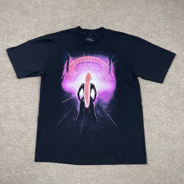 Christina Aguilera Shirt Mens Medium Black Short Sleeve Crew Neck 2021 Tour Tee