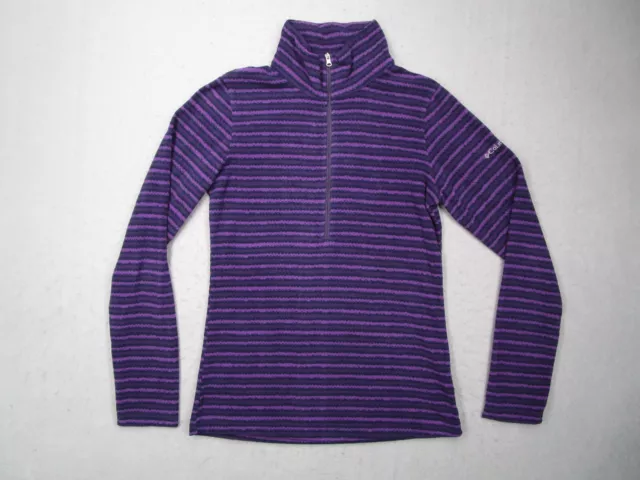 Columbia Fleece Jacket Womens Extra Small Purple 1/2 Zip Pullover Lightweight