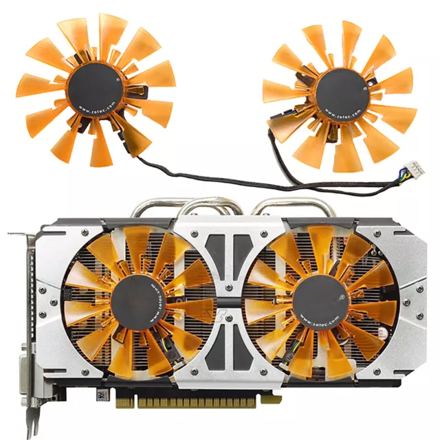 2x For ZOTAC GTX970 750ti 750 Graphic Card Cooling Fan VGA Cooling Fan VGA Part