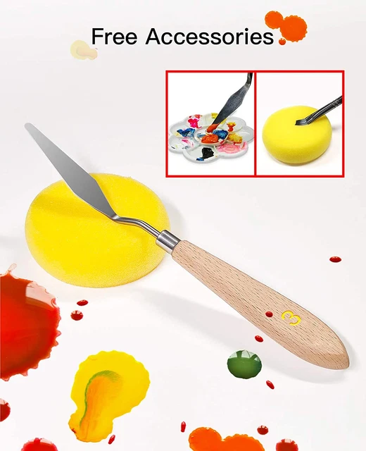 20Pcs Pennelli Da Pittura per Dipingere Acrilico Acquerello Ad Olio accessori 4