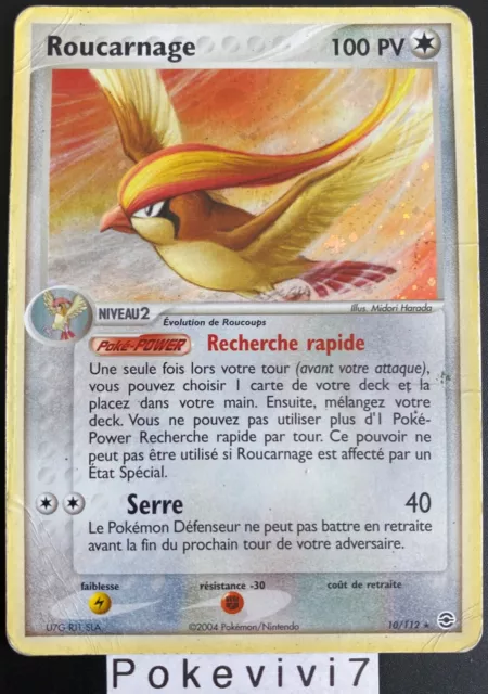 Carte Pokemon ROUCARNAGE 10/112 Holo Bloc EX Rouge Feu Vert Feuille FR