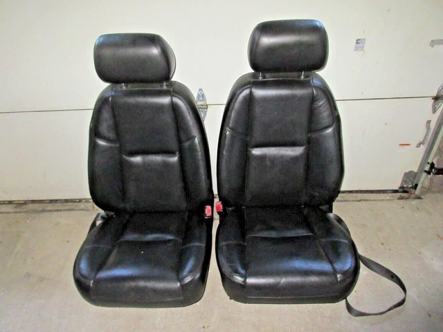 07-13 TAHOE YUKON DENALI front leather power seat set black w/heat cool memory