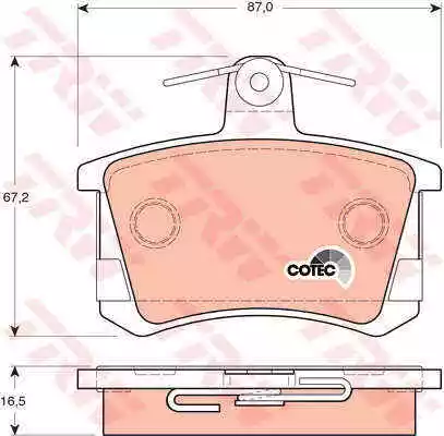 Brake Pad Set, Disc Brake For Audi Trw Gdb1163