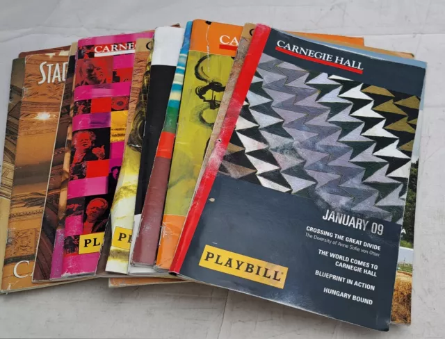 Lot of 14 Carnegie Hall Playbills Stagebills 1980s-2000s As Pictured