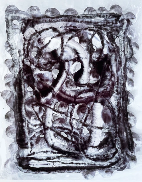 Tonito Original One of a Kind art painting.Organic realism.B&W abstract.A beauty