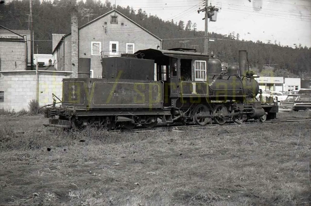 2-6-0 Steam Locomotive and Tender #1 - Vintage Railroad Negative