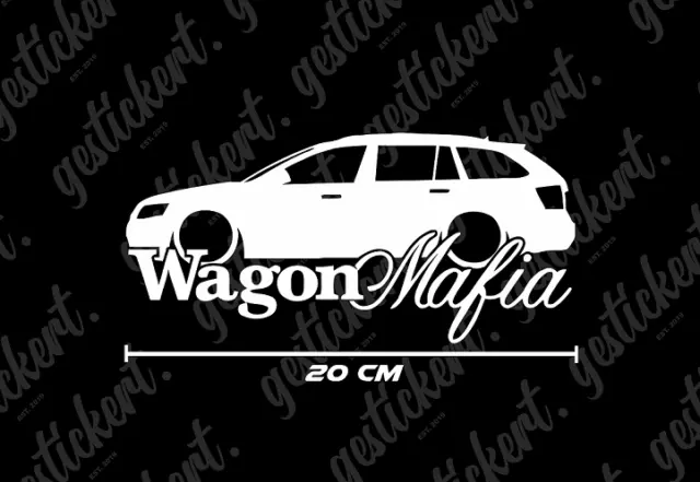 1x 20 cm Wagon Mafia Aufkleber für Skoda Octavia 3 RS Sticker Tuning Auto