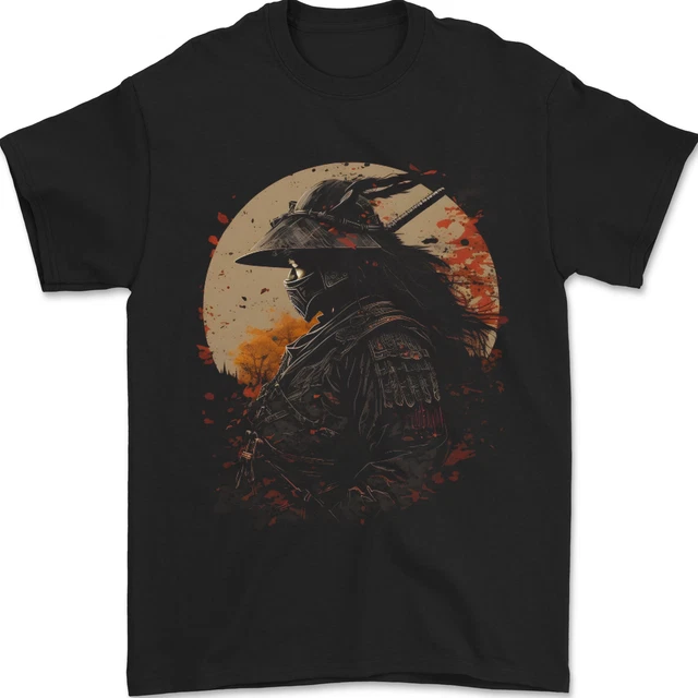 Samurai Storm Japanese Fantasy Warrior Mens T-Shirt 100% Cotton