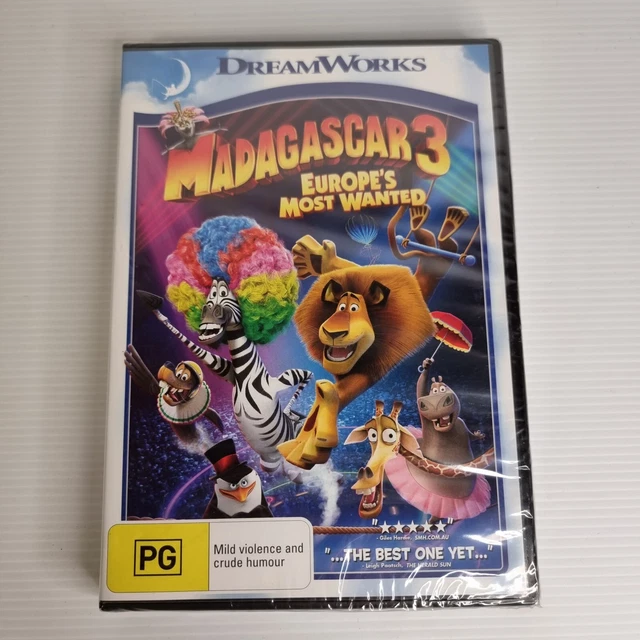 Madagascar 3 - Europe's Most Wanted DVD, 2012, PAL Region 4, Brand New & Sealed