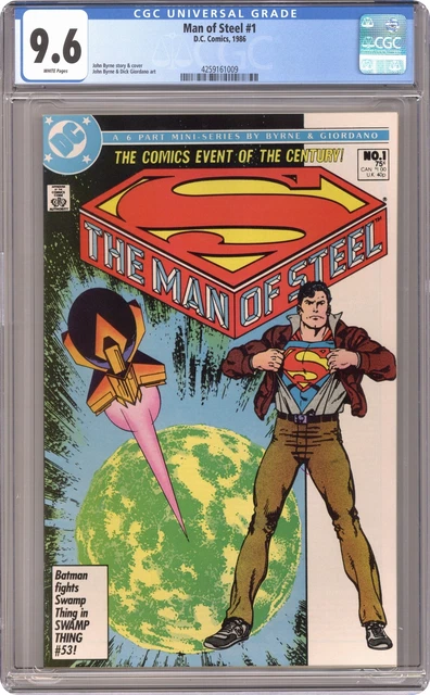 Man of Steel 1B Newsstand Variant CGC 9.6 1986 4259161009