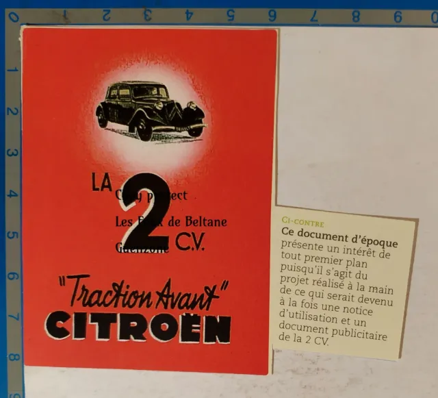 Citroen 2CV FRONT-WHEEL DRIVE Photo Clipping Advertising
