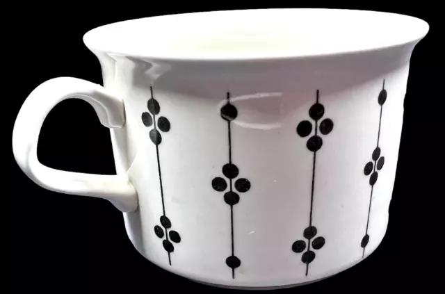 Rare Arabia Finland Cup Mug Kartano by Esteri Tomula White & Black Dots 3.75"