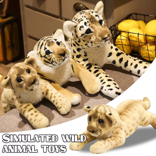 Simulation Stuffed Wild Animal Lion Leopard Plush Toys Pillow PP Cotton Gifts