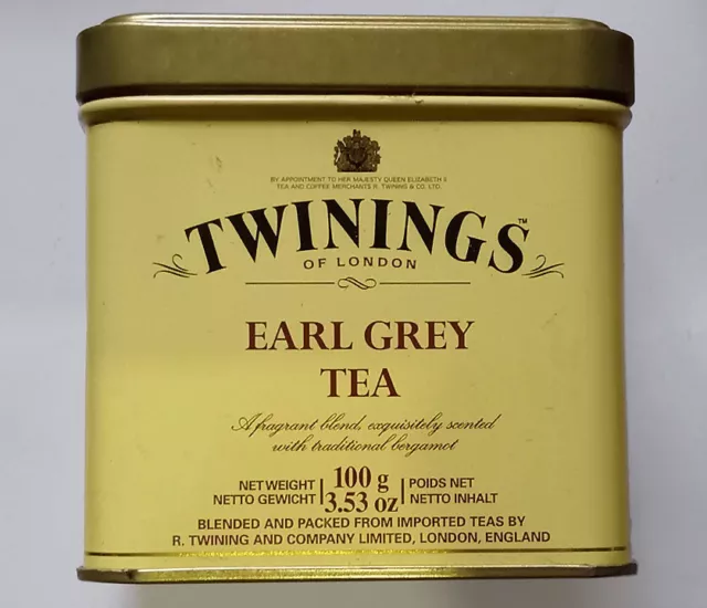Twinings Earl Gray tea - Scatola tè vuota vintage da collezione del 2005
