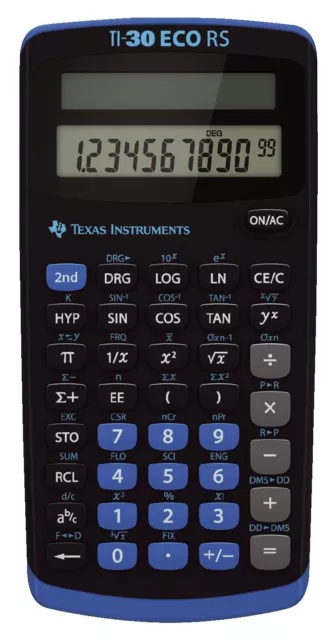 Texas Instruments TI-30ECO RS Taschenrechner TI-30 ECO RS, Solar-Energie, 79 x 1